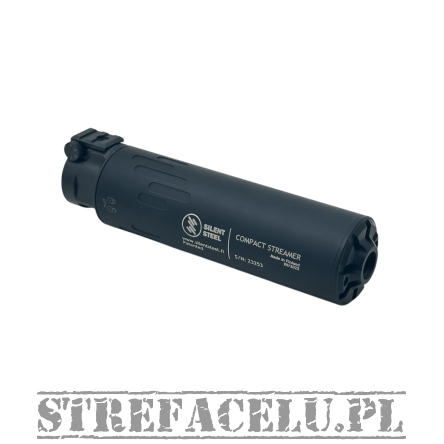 Tłumik huku Silent Steel Compact Streamer QDB BoltLock 5.56 - Czarny