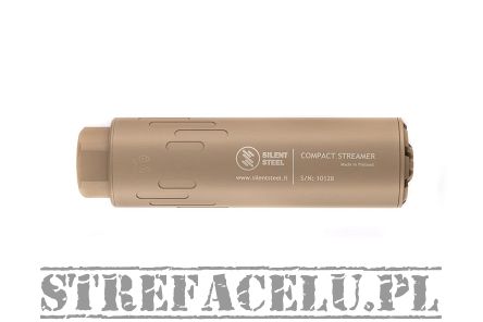 Suppressor, Manufacturer : SilentSteel (Finland), Model : Compact Streamer, Caliber : .223/5.56, Color : FDE