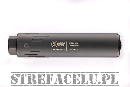 Suppressor, Manufacturer : SilentSteel (Finland), Model : Streamer, Caliber : 9mm, Color : Black