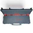 Walizka wodoszczelna do broni długiej z kółkami - 113,6x35x13,5cm, Pick`n`Pluck Foam - Megaline TS1136RS-RED - 2