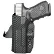 Kabura OWB Kydex Paddle Glock 17/19/22/23/26/27/31/32/33/34/45 Carbon. Zew. Lewa - Concealment Express GLK-171926-CF-LH-OWBPDL - 2