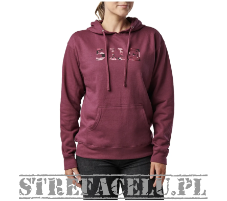 Women's Hoodie, Manufacturer : 5.11, Model : Women's Topo Logo Legacy Hoodie, Color : Night Violet