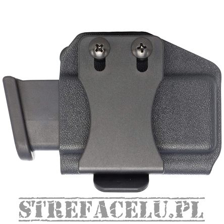 Magazine Pouch, Manufacaturer : Concealment Express, Type : Horizontal Single Stack 9mm/40SW, IWB/OWB Material : Kydex, Color : Black